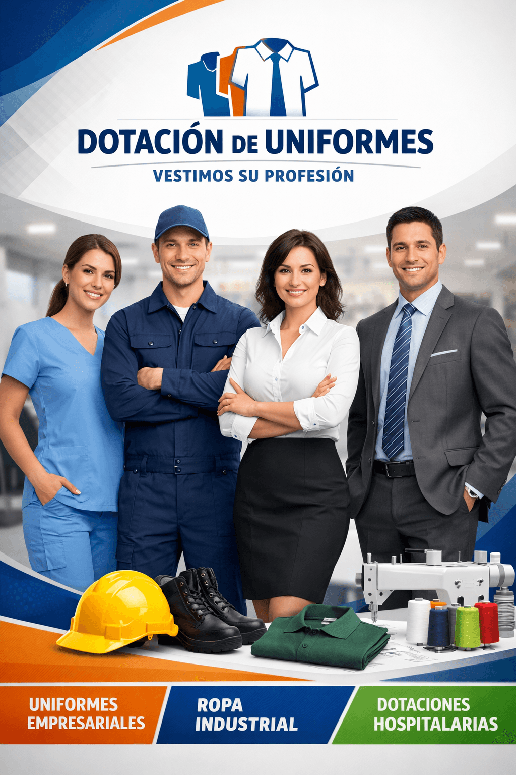 Dotaciones empresariales — uniformes, ropa industrial y hospitalaria